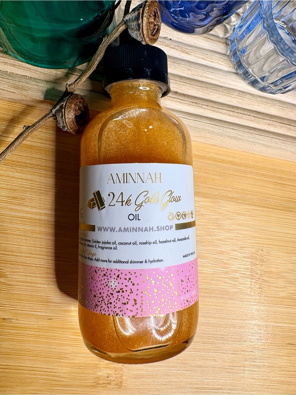 Aminnah 24K Gold Glow Oil